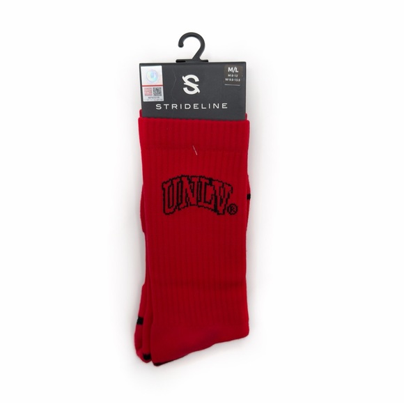 Strideline Other - UNLV Rebels Crew Socks Mens Womens Red University of Nevada NCAA Fan Gear New